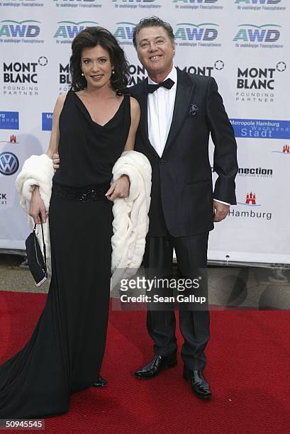 German actress Iris Berben and her husband Gabriel Lewy attend the Women's World Award on June 9, 2004 at the Congress Center, in Hamburg, Germany.