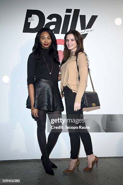 Nana Meriwether and Lauren Plescewicz attend The Daily Front Row and Target New York Fashion Week kick-off party at Milk Studios on February 10, 2016...