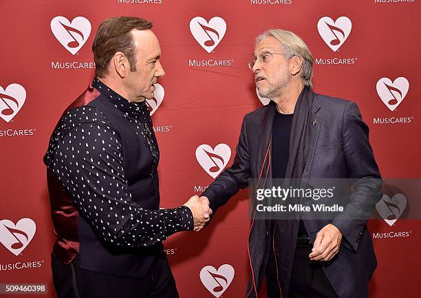 Actor Kevin Spacey and President of the National Academy of Recording Arts and Sciences Neil Portnow attend Arts & Ideas: An Evening with Lionel...