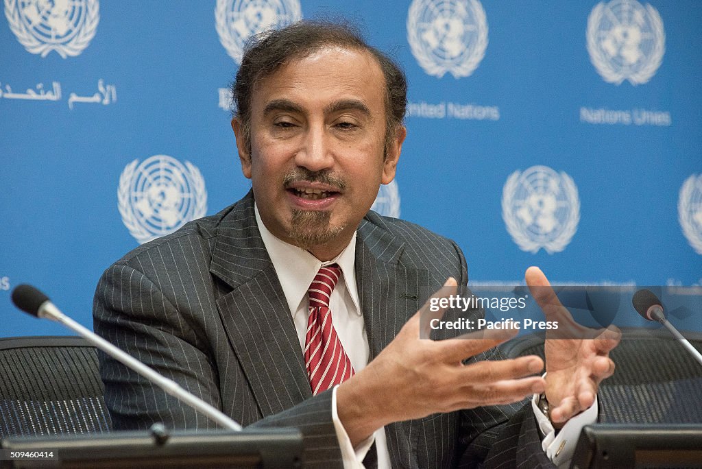 Jehangir Khan speaks with the UN press corps. On the eve of...