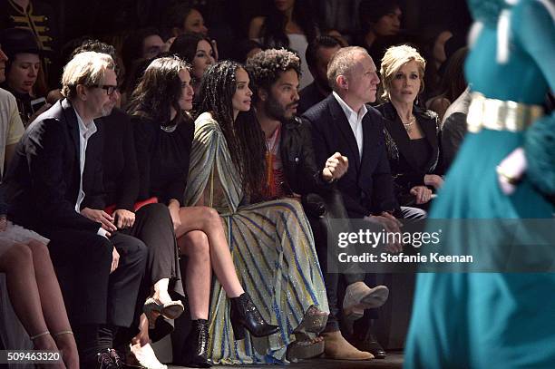 Actor Gary Oldman, Gisele Schmidt, actors Demi Moore, in Saint Laurent by Hedi Slimane, Lisa Bonet, recording artist Lenny Kravitz, CEO of Kering...