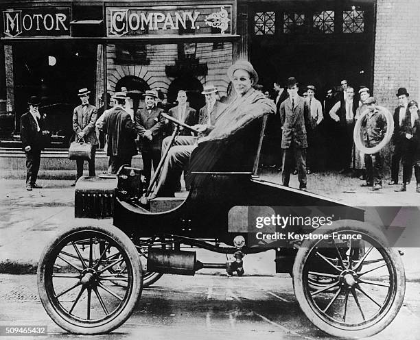 Henry Ford Presents The New Ford Model T, in the United States, circa 1900.