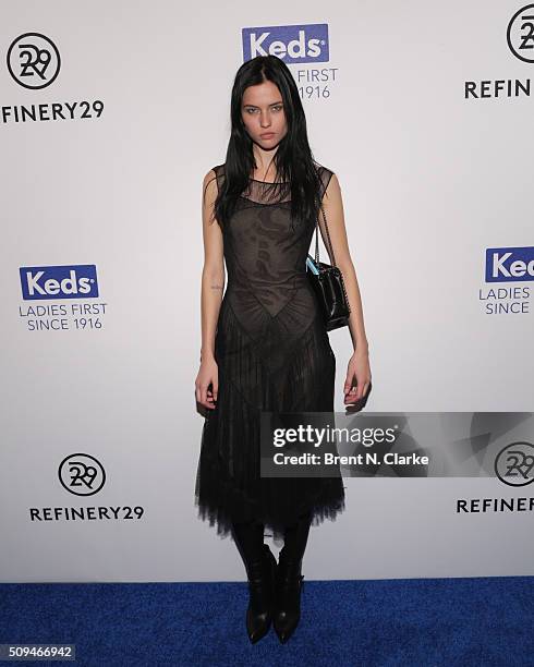 Model Isis Bataglia attends the Keds Centennial Celebration held at Center548 on February 10, 2016 in New York City.