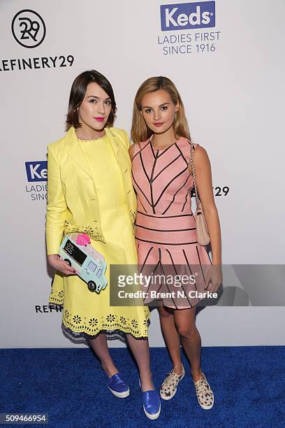 Model/Blogger Ella Catliff and YouTube Star Niomi Smart attend the Keds Centennial Celebration held at Center548 on February 10, 2016 in New York...