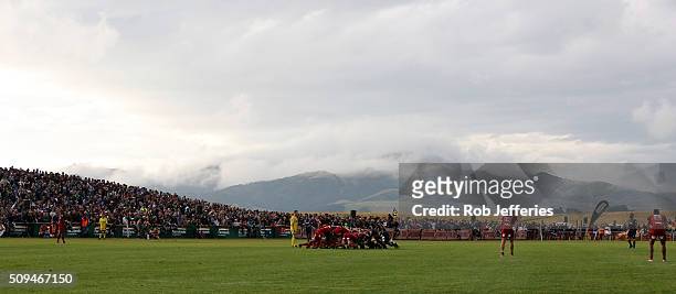 General view of Fred Booth Park during the Super Rugby trial match between the Highlanders and the Crusaders at Fred Booth Park on February 11, 2016...