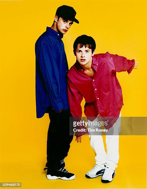 English TV presenting duo Ant & Dec , circa 1995.