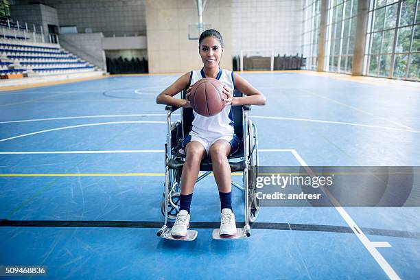 disabled woman playing basket - basketball all access stock pictures, royalty-free photos & images