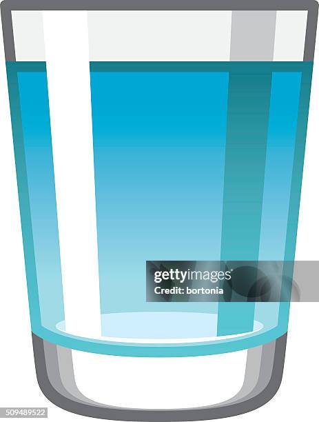 alcoholic blue kamikaze shot glass icon - lime juice stock illustrations