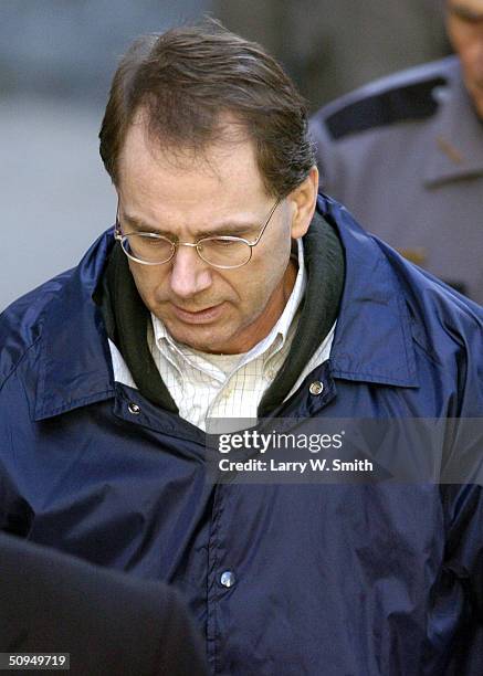 Convicted murderer Terry Nichols enters the Pittsburg County Courthouse on the third day of jury deliberations June 11, 2004 in McAlester, Oklahoma....