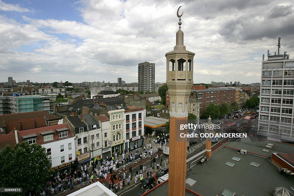 View of the minaret of the mosque of the