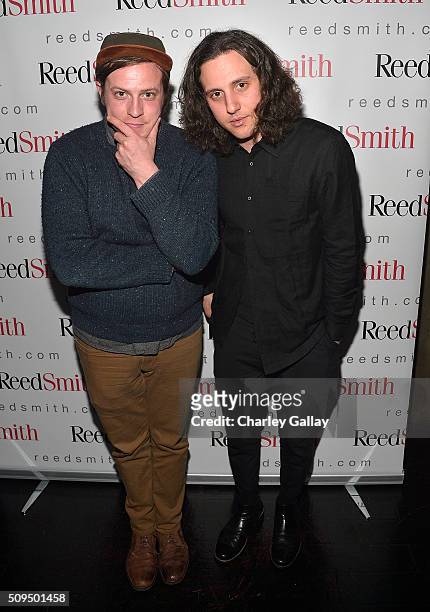 Jesse Clasen and Jacob Michael attend the Reed Smith GRAMMY Party at The Sayers Club on February 10, 2016 in Hollywood, California.