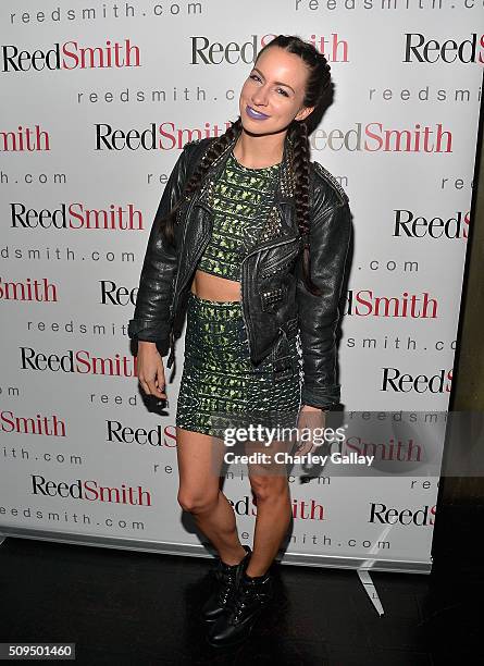 Brazzabelle attends the Reed Smith GRAMMY Party at The Sayers Club on February 10, 2016 in Hollywood, California.