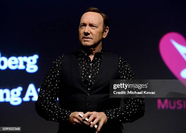 Actor Kevin Spacey presents onstage at The 58th GRAMMY Awards - Arts & Ideas: An Evening With Lionel Richie at Wallis Annenberg Center for the...