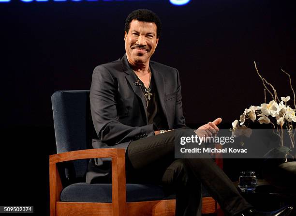 Musician Lionel Richie presents onstage at The 58th GRAMMY Awards - Arts & Ideas: An Evening With Lionel Richie at Wallis Annenberg Center for the...