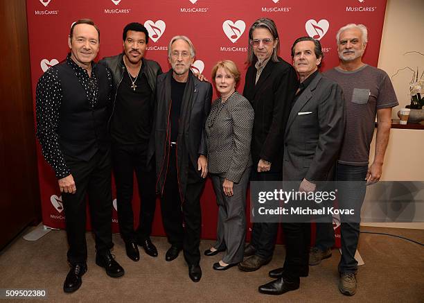 Actor Kevin Spacey, musician Lionel Richie, National Academy of Recording Arts and Sciences President Neil Portnow, GRAMMY Foundation VP Dana...