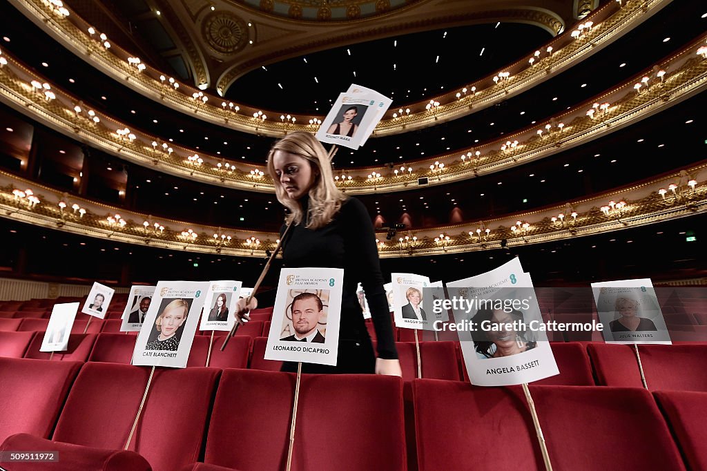 EE British Academy Film Awards: Heads On Sticks Photocall