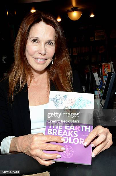 Actress/author Patti Davis attends book signing for her new book "The Earth Breaks In Colors" at Book Soup on February 10, 2016 in West Hollywood,...