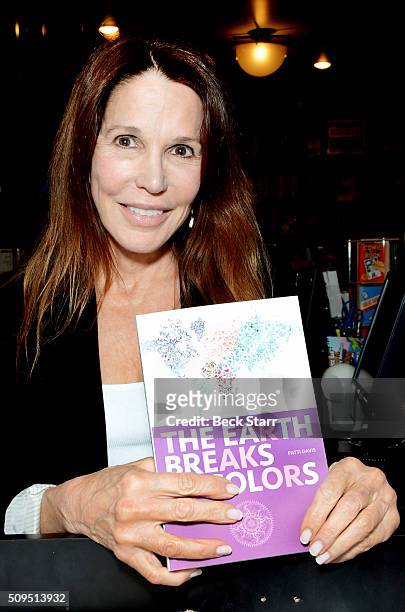 Actress/author Patti Davis attends book signing for her new book "The Earth Breaks In Colors" at Book Soup on February 10, 2016 in West Hollywood,...