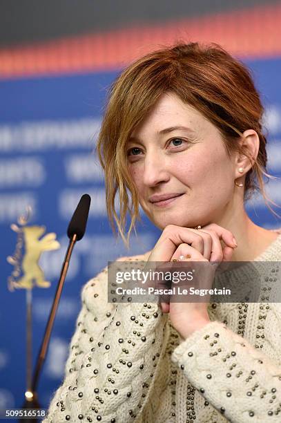 Alba Rohrwacher attends the International Jury press conference during the 66th Berlinale International Film Festival Berlin at Grand Hyatt Hotel on...