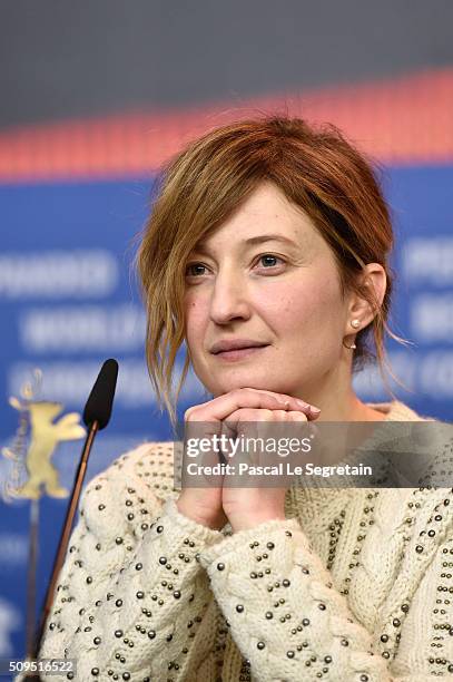 Alba Rohrwacher attends the International Jury press conference during the 66th Berlinale International Film Festival Berlin at Grand Hyatt Hotel on...