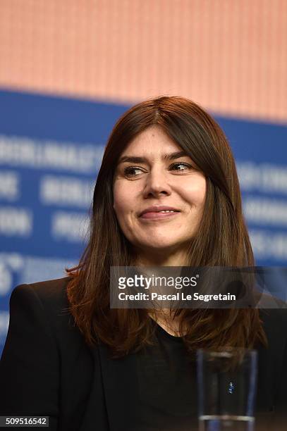 Malgorzata Szumowska attends the International Jury press conference during the 66th Berlinale International Film Festival Berlin at Grand Hyatt...