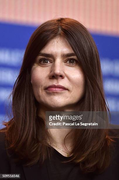 Malgorzata Szumowska attends the International Jury press conference during the 66th Berlinale International Film Festival Berlin at Grand Hyatt...