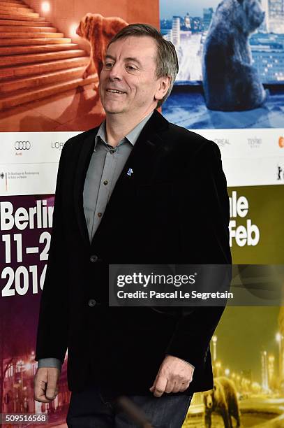 Nick James attends the International Jury press conference during the 66th Berlinale International Film Festival Berlin at Grand Hyatt Hotel on...