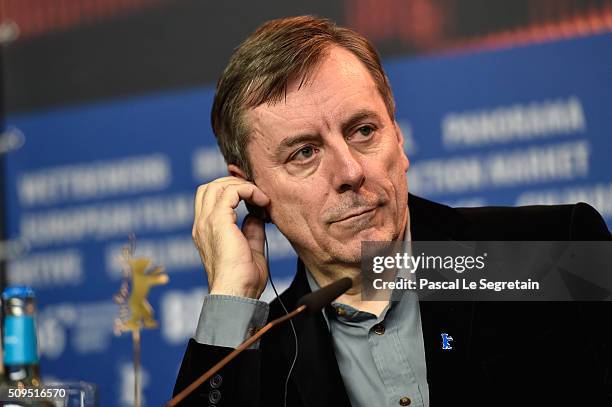 Nick James attends the International Jury press conference during the 66th Berlinale International Film Festival Berlin at Grand Hyatt Hotel on...