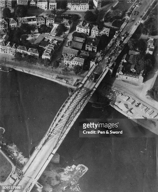 Arnhem bridge after a british attack on a german reconnaissance, Netherlands.