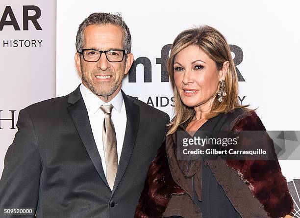 Fashion designer Kenneth Cole and Film producer Maria Cuomo Cole attend the 2016 amfAR New York Gala at Cipriani Wall Street on February 10, 2016 in...