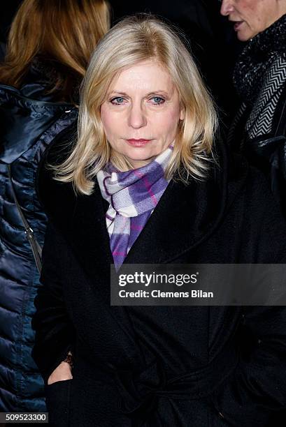 Sabine Postel attends the Wolfgang Rademann memorial service on February 11, 2016 in Berlin, Germany.