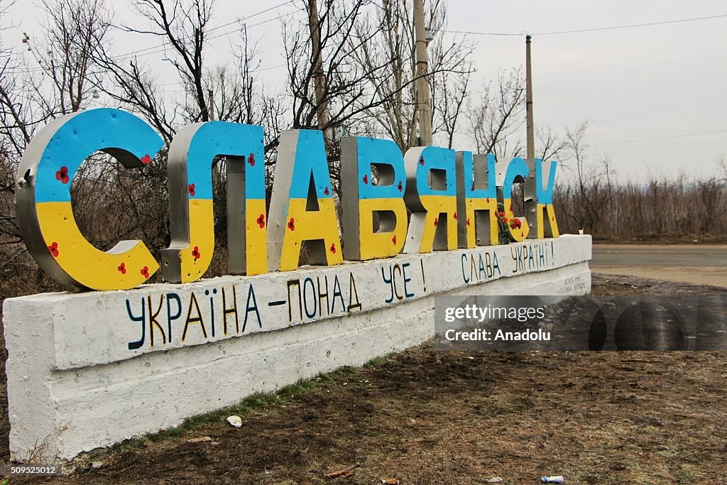 Ghost city "Sloviansk" in east of Ukraine