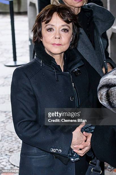 Simone Rethel attends the Wolfgang Rademann memorial service on February 11, 2016 in Berlin, Germany.