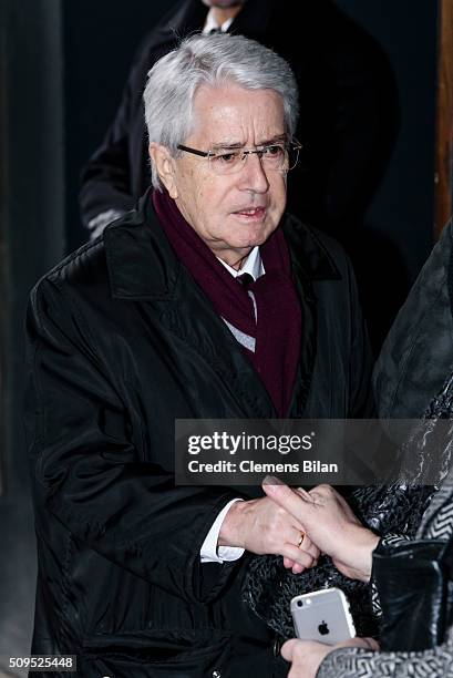 Frank Elstner attends the Wolfgang Rademann memorial service on February 11, 2016 in Berlin, Germany.