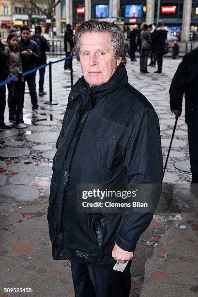 Sigmar Solbach attends the Wolfgang Rademann memorial service on February 11, 2016 in Berlin, Germany.