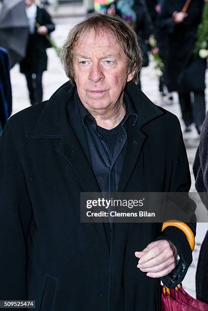 Ulrich Pleitgen attends the Wolfgang Rademann memorial service on February 11, 2016 in Berlin, Germany.