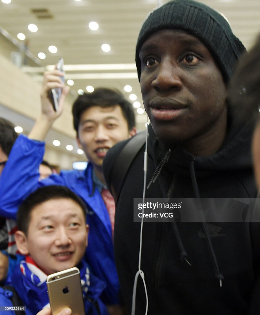 Demba Ba Arrives In Shanghai