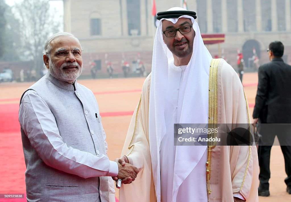 Abu Dhabi's Crown Prince Sheikh Mohammed visits India