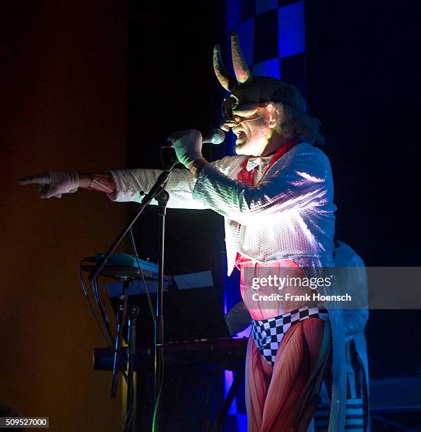 Randy Rose of the American band The Residents performs live during a concert at the Columbia Theater on February 8, 2016 in Berlin, Germany.