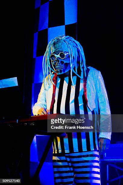 Rico of the American band The Residents performs live during a concert at the Columbia Theater on February 8, 2016 in Berlin, Germany. (Photo by...