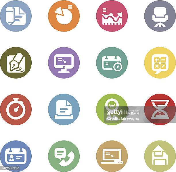 office and business icons - chairperson stock illustrations