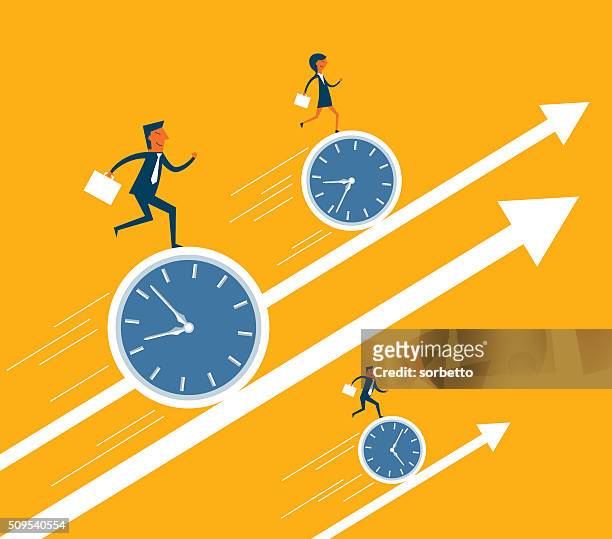 business moving up - manager stock illustrations