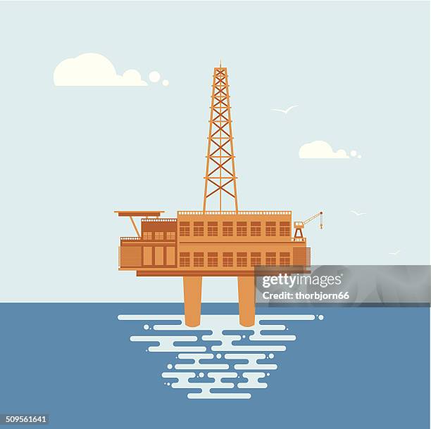 ilustraciones, imágenes clip art, dibujos animados e iconos de stock de plataforma de petróleo - plataforma petrolera