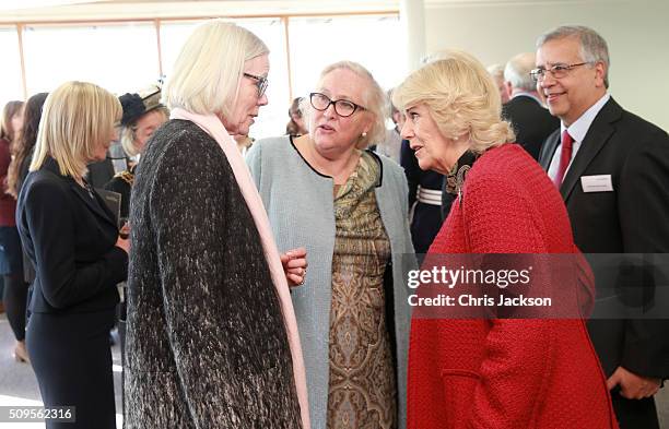 Camilla, Duchess Of Cornwall with author Penny Junor at the University Of Southampton where she is to be awarded an Honourary Doctorate on February...