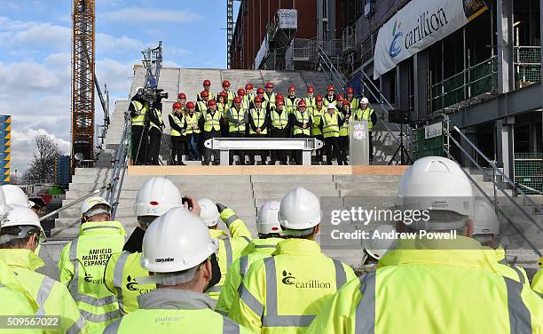 Ex players Jamie Carragher, Alan Kennedy, Ian Rush, John Barnes, Ian Callaghan, Robbie Fowler, Kenny Dalglish, Roger Hunt and Ian St John along with...