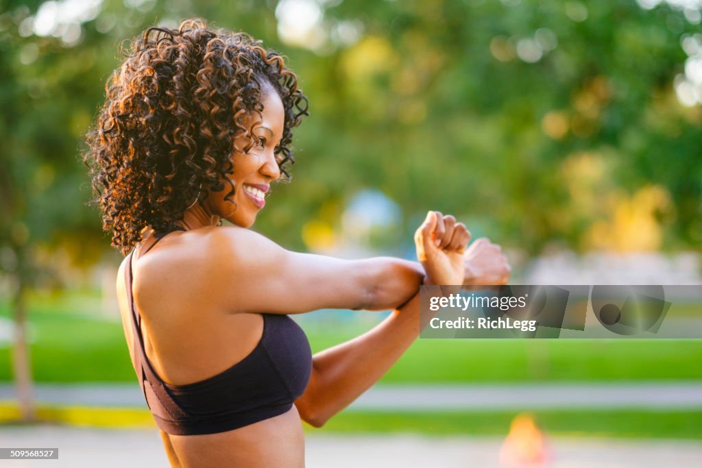 Woman Stretching