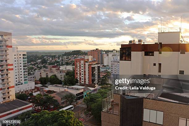 the city skyline passo fundo, state rio grande do sul - brazil - rio grande do sul state stockfoto's en -beelden