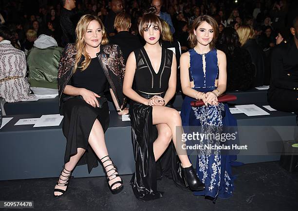 Actreses Abbie Cornish, Bailee Madison and Sami Gayle attend BCBGMAXAZRIA - Front Row - Fall 2016 New York Fashion Week: The Shows at The Arc,...