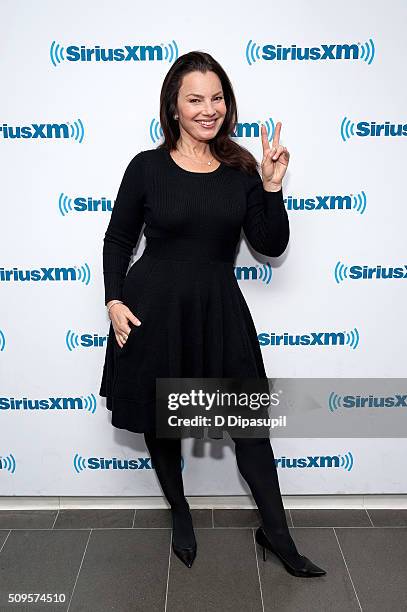 Fran Drescher visits SiriusXM Studios on February 11, 2016 in New York City.