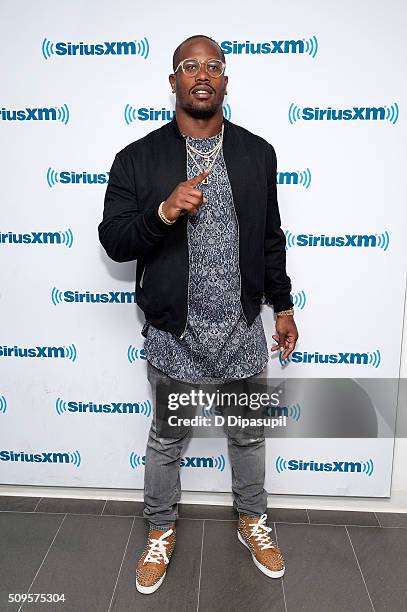 National Football League player Von Miller visits SiriusXM Studios on February 11, 2016 in New York City.